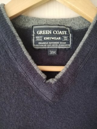 Chaleco de punto GREEN COAST azul Talla M