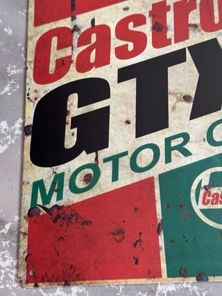 Cartel Metálico Castrol GTX Motor Oil Vintage