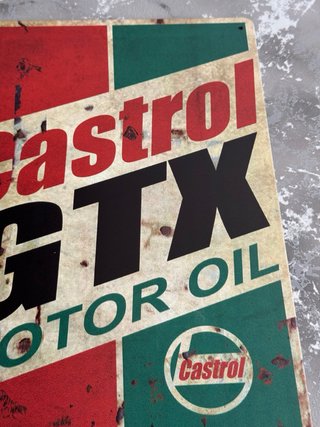 Cartel Metálico Castrol GTX Motor Oil Vintage