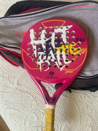 Mochila y pala pádel junior Artengo