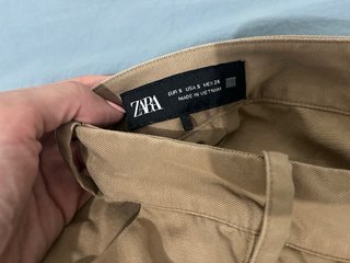 Falda Zara tablas beige
