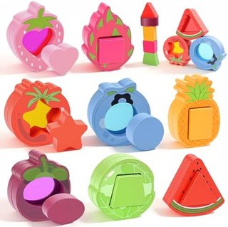 Juguetes Montessori 1 Año de Madera para Encajar y