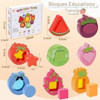 Juguetes Montessori 1 Año de Madera para Encajar y