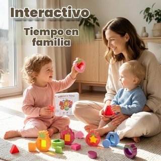 Juguetes Montessori 1 Año de Madera para Encajar y