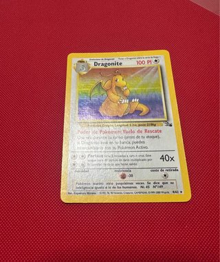 Carta Pokémon Dragonite Fósil Unlimited