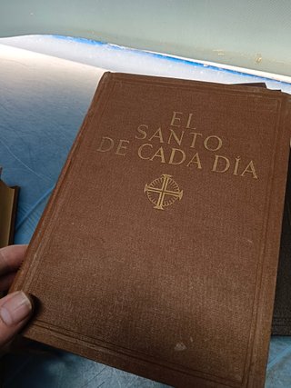 4 tomos, EL SANTO DE CADA DÍA, Tomo I, V y VI, luis vives + SEMBLANZAS DE SANTIDAD