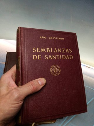 4 tomos, EL SANTO DE CADA DÍA, Tomo I, V y VI, luis vives + SEMBLANZAS DE SANTIDAD