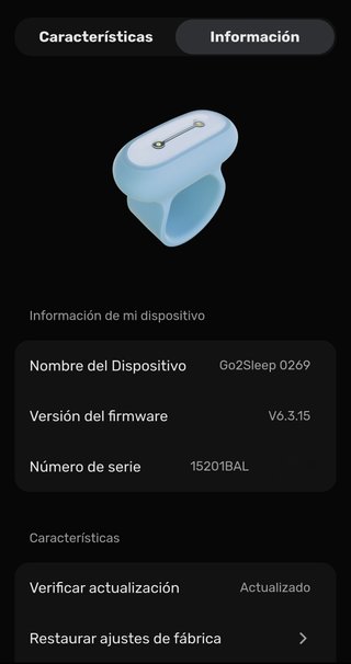 Anillo Inteligente GO2SLEEP 3