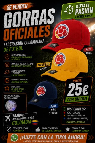 Gorra Oficial Federación Colombiana Fútbol