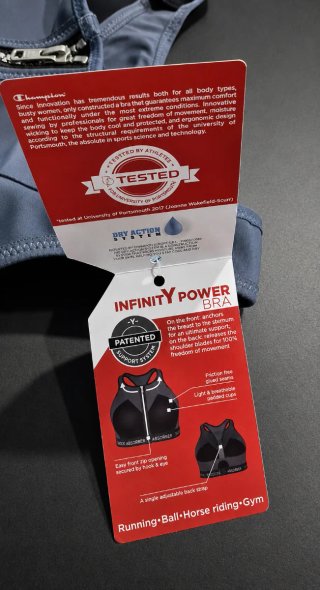 Sujetador deportivo Champion x Shock Absorber 75G