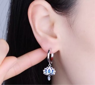 Pendientes Plata Flor de Loto