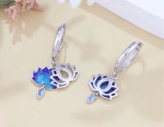Pendientes Plata Flor de Loto