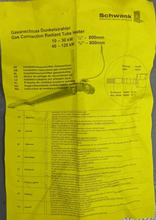 Lote 7 Conexiones Gas Schwank 800mm 1/2 y 3/4.