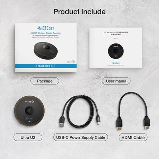EZCAST Ultra U2 Adaptador 4K WiFi6 H265 HDMI