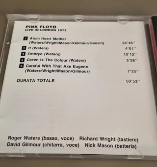 CD Pink Floyd Live in London 1971