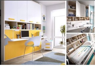 Cama abatible con armario superior RMB 90×190