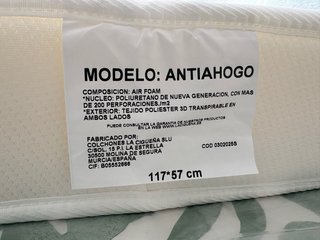 Colchón Air Foam 117x57 de Cotinfant Blanco