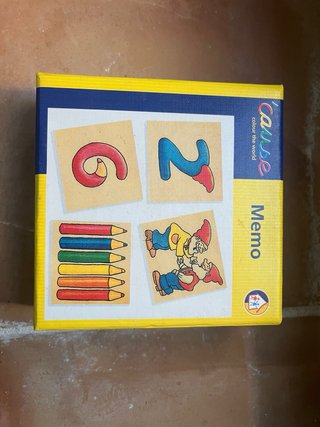 Juego de memoria de madera con números