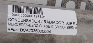 CONDENSADOR / RADIADOR  AIRE ACONDICIONADO MERCEDES-BENZ CLASE C (W203) BERLINA 320 (203.064)