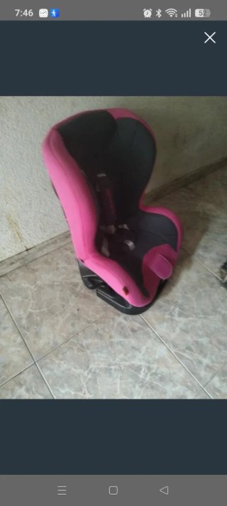 Silla coche bebé rosa