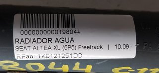 RADIADOR AGUA SEAT ALTEA XL (5P5) Freetrack