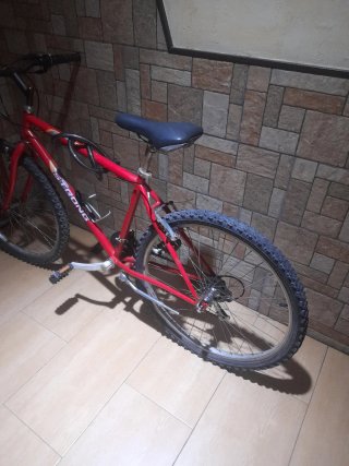 Bicicleta de montaña roja