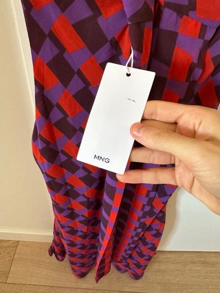 Vestido Mango Geométrico Talla XS