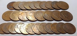 Lote 30 monedas cobre antiguas España