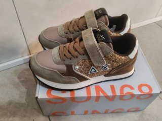 Scarpe SUN68 marroni e oro n 33
