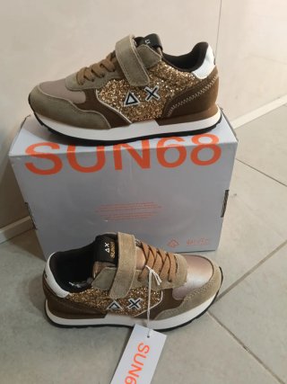 Scarpe SUN68 marroni e oro n 33