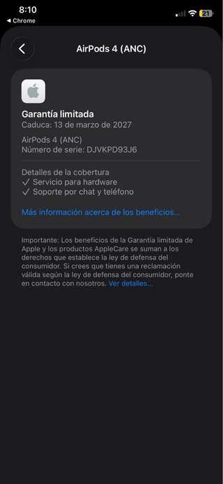 Airpods 4 ANC (derecho no funciona)
