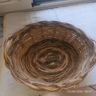 Cesto ovale vimini canne fatto a mano