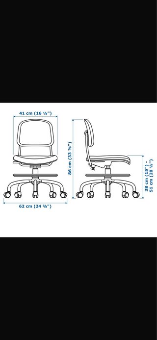 Silla infantil Ikea, ajustable altura y giratoria