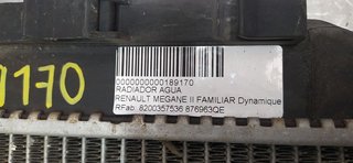 RADIADOR AGUA RENAULT MEGANE II FAMILIAR Dynamique