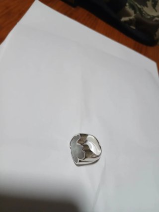 Anillo Tous Plata sello de plata y nacar