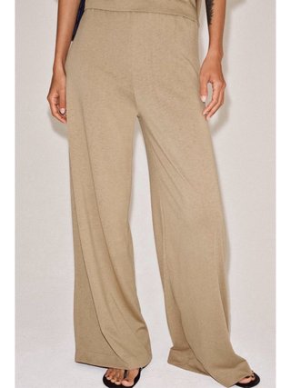 Pantalón fluido marrón talla única