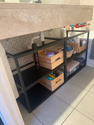 2 Muebles Estructura Metálica Lavabo