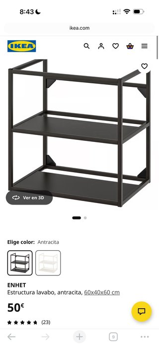 2 Muebles Estructura Metálica Lavabo