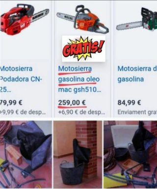 Estanteria y Artículos -Motosierra OPEM GRATIS