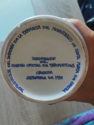 Albarelo Farmacia Cerámica Azul 21cm