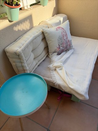 Sofá Chill Out Palets Beige y Verde
