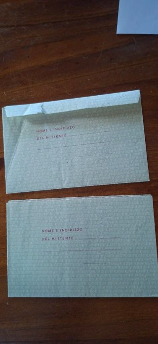 2 pz. Biglietti Postali Italiani con Francobolli
