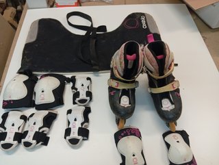 Patines niña con protecciones