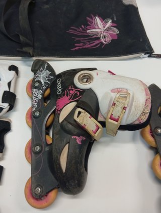 Patines niña con protecciones