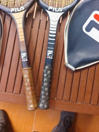 2 Raquetas Tenis Fila Vintage Madera colección