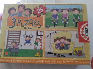 3 Puzzles Infantiles Las Tres Mellizas 25 Piezas