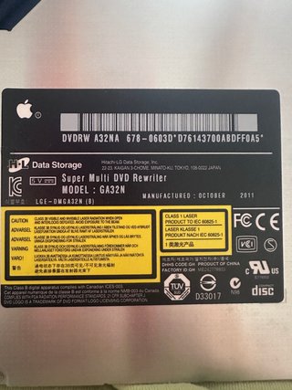 Lector Grabadora DVD Apple iMac 2011 - Hitachi