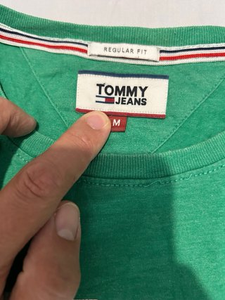 T-shirt Tommy Jeans Uomo Verde taglia M