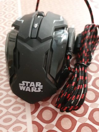 Ratón Star Wars Negro y Rojo