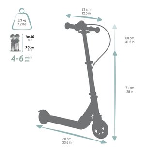 Patinete Scooter Niños Oxelo Play 5 Azul (freno manillar)